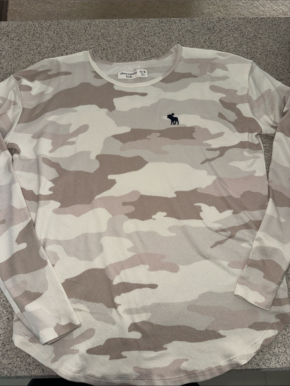 Abercrombie Neutral Camo Long-Sleeve Shirt